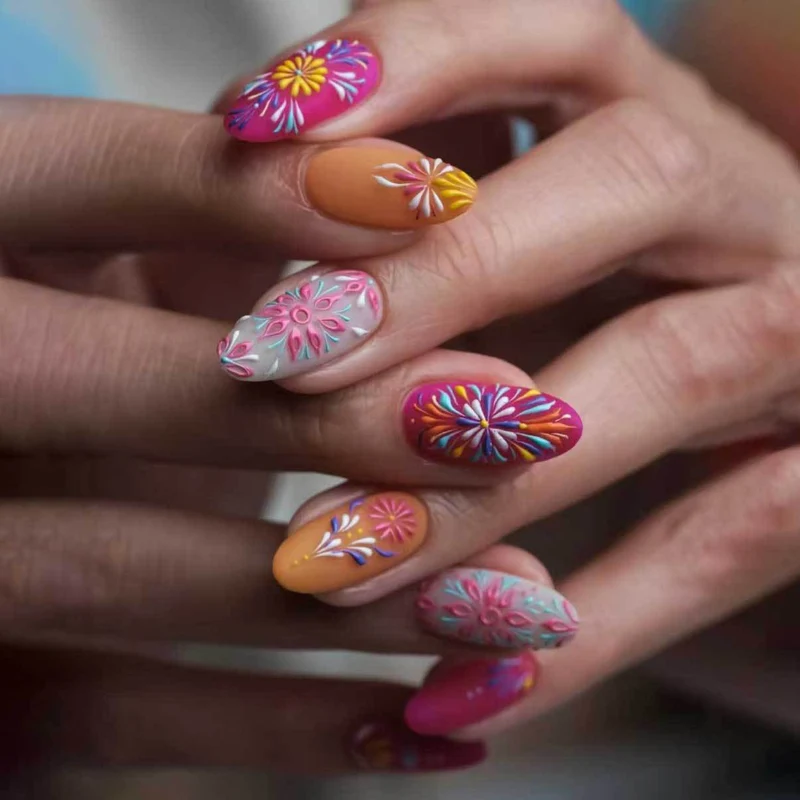 Kreatives Blumen-Acryl-Nagelkunst-Design-Kit