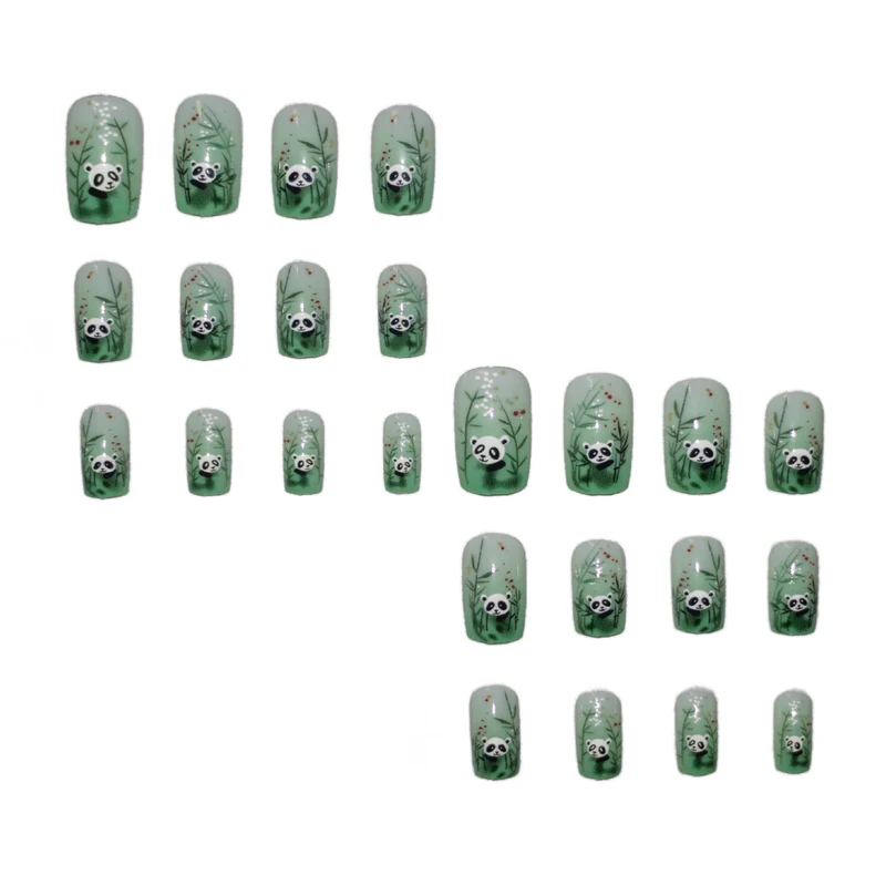 Künstlerisches Panda Nagelkunst Set