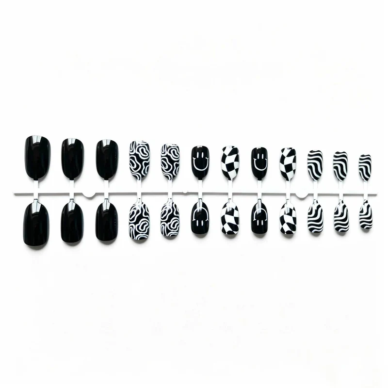 Kreatives Abstraktes Nageldesign-Set