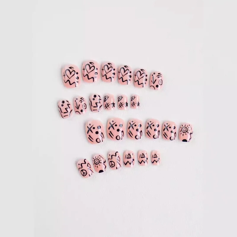 Kreatives Abstraktes Nagelkunst Design Kit