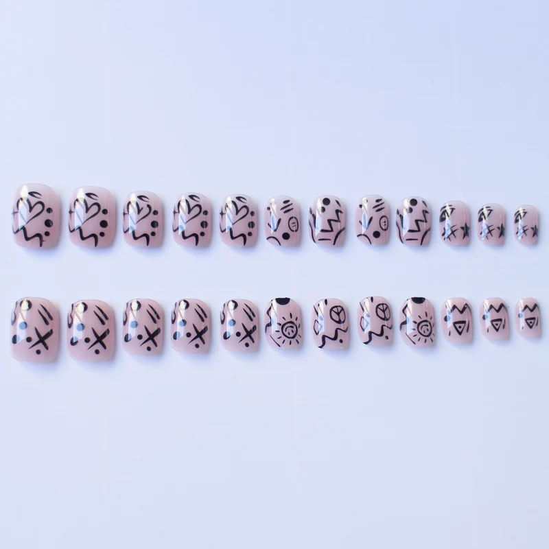 Kreatives Abstraktes Nagelkunst Design Kit