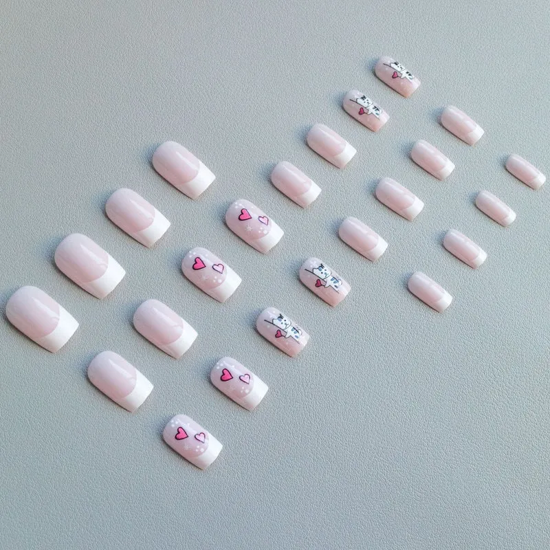 Süßes Katzen-Themen Nagelkunst Set