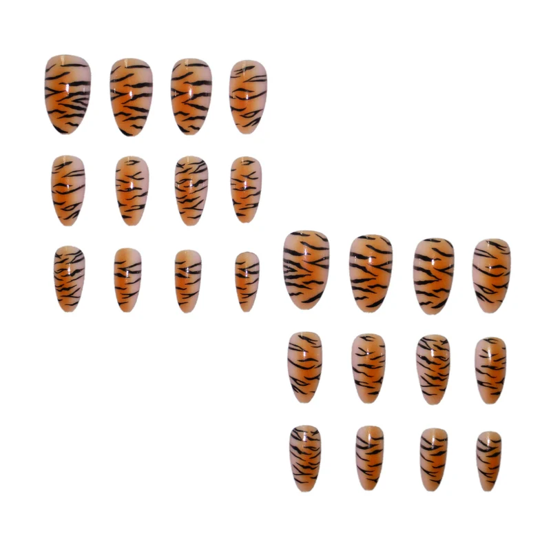 Kreatives Tigerdruck Nagelkunst-Set