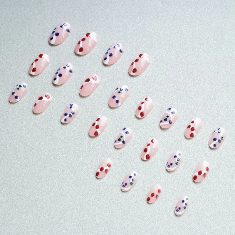 Künstlerisches durch Früchte inspiriertes Nagelkunstset