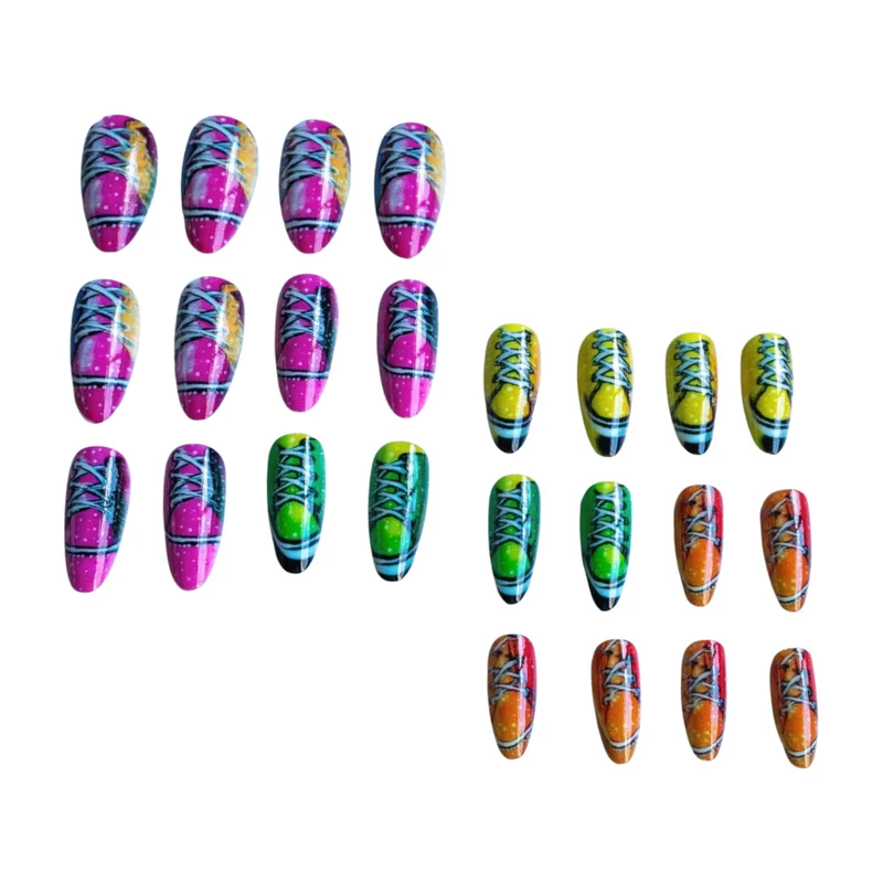 Kreatives Sneaker Kunst Nageldesign Kit