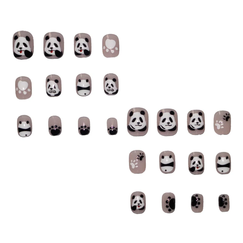 Kreatives Panda-Themen-Nagelkunst-Set