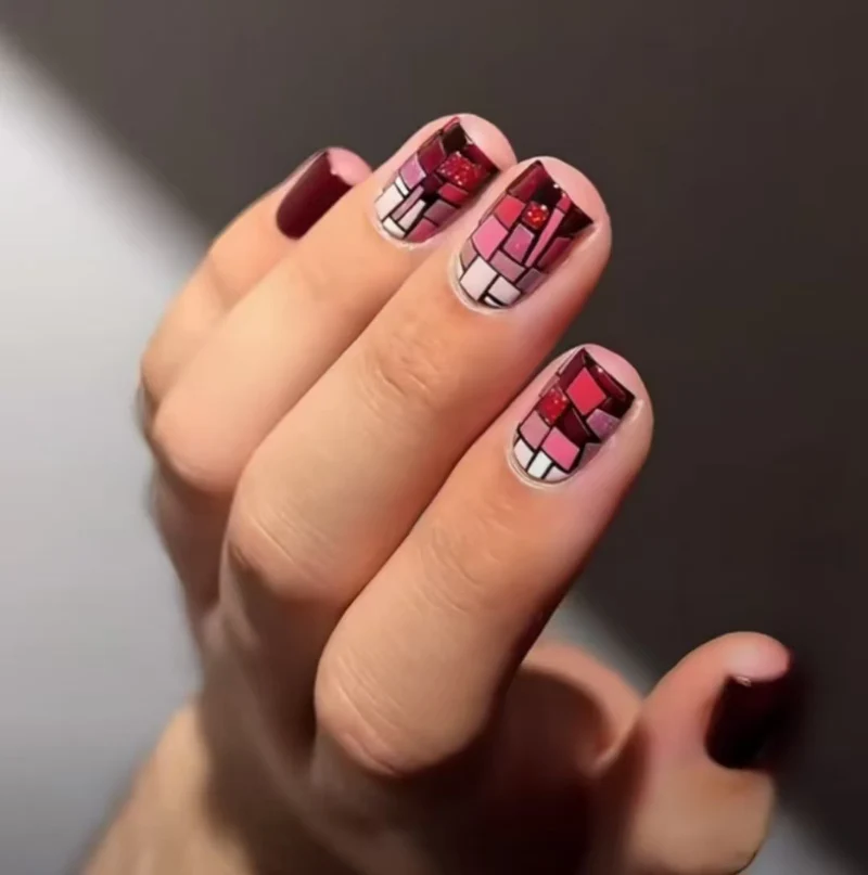 Künstlerisches Mosaik-Nagelkunst-Set