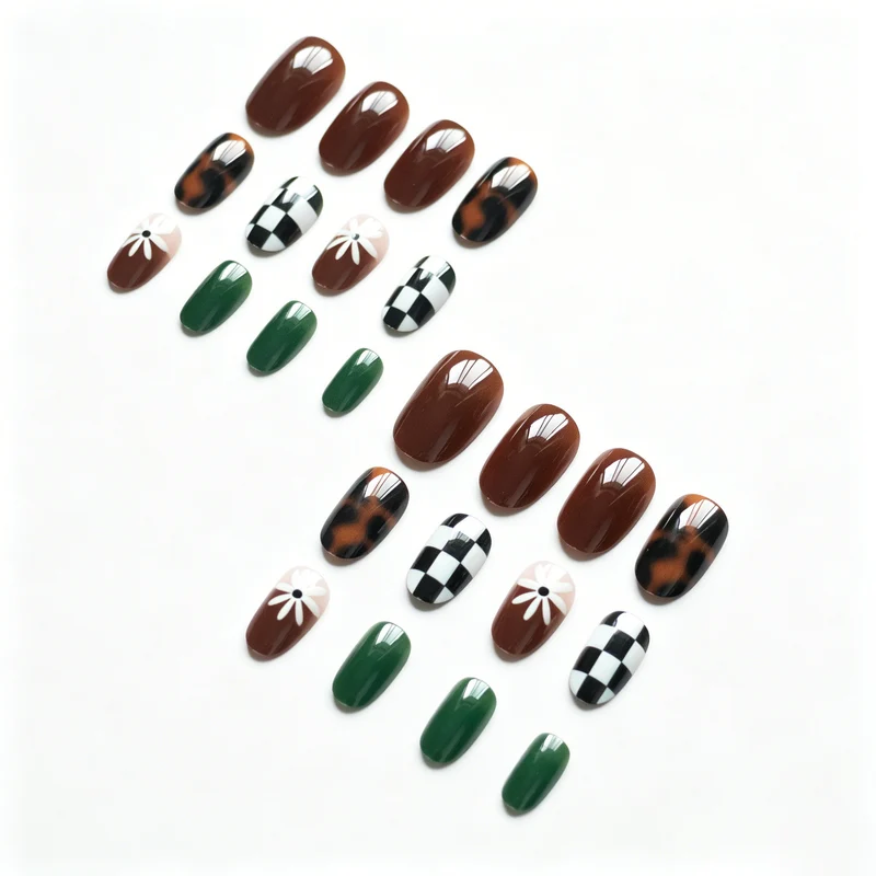 Künstlerisches gemischtes Muster Nagelkunst Set