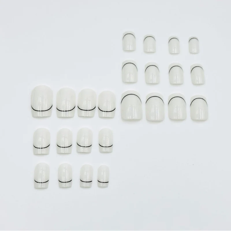 Künstlerisches French Tip Nagelkunst Set