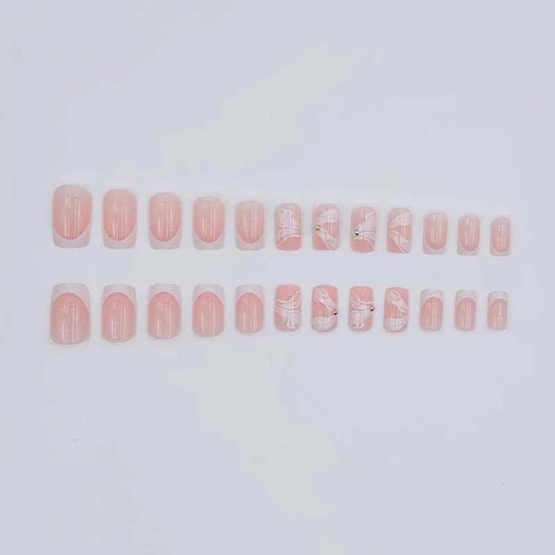 Künstlerisches French Tip Nagelkunst Set