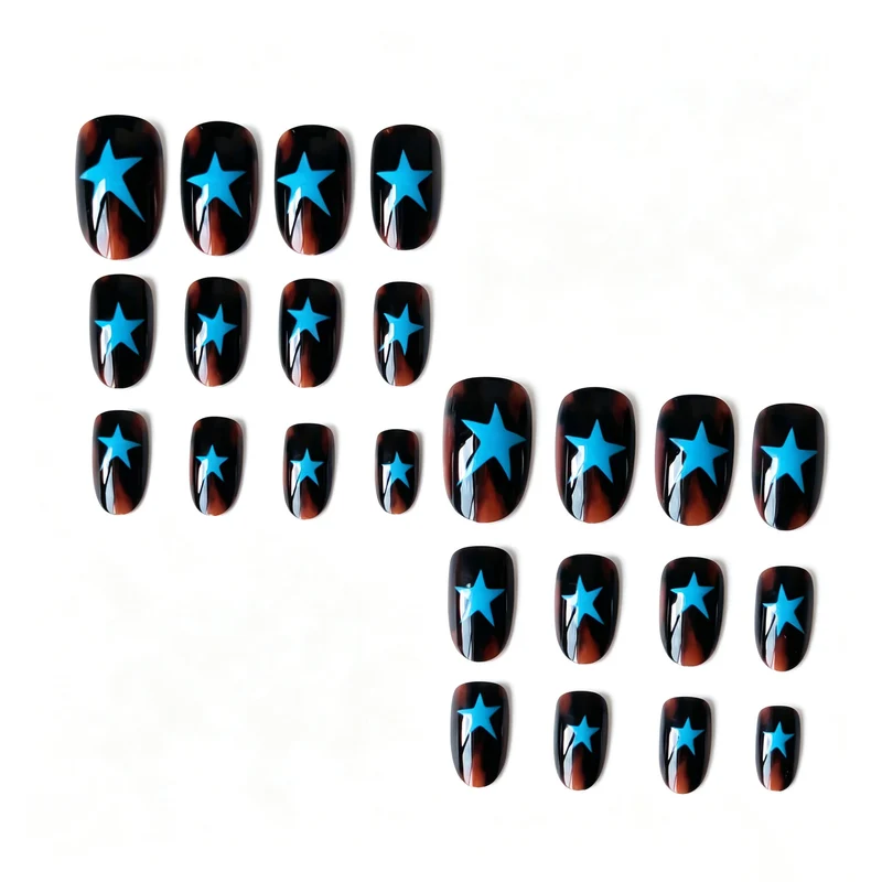 Künstlerisches sternmuster Nagelkunst Set