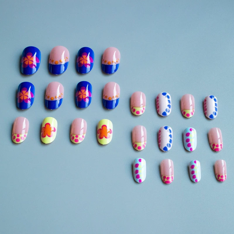 Künstlerisches floral ombre Nagelkunst Set