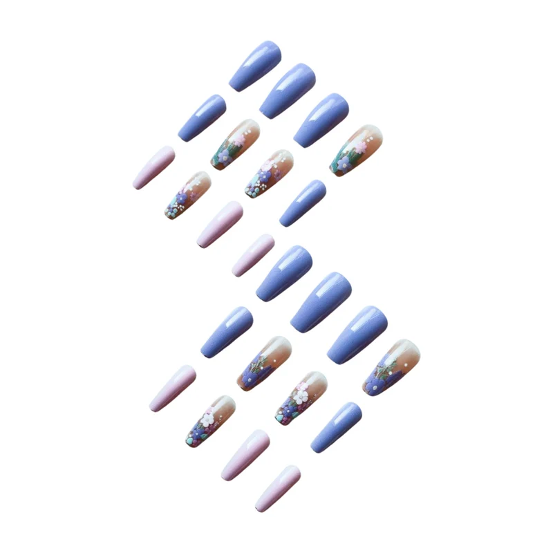 Künstlerisches Florales Nageldesign-Set