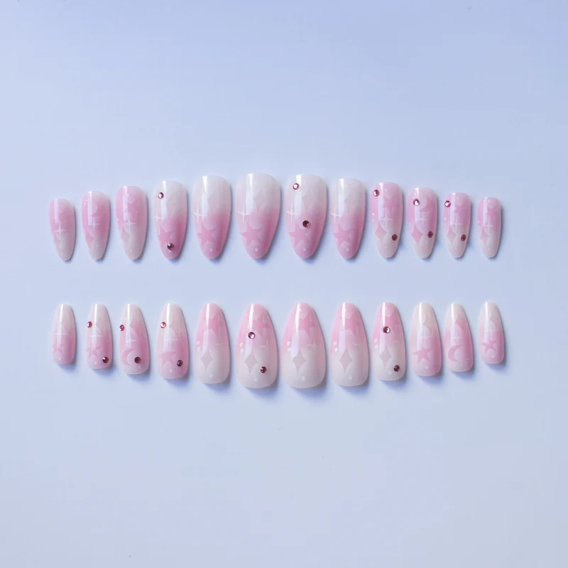 Künstlerisches mit Sternen verziertes Nagelkunst-Set