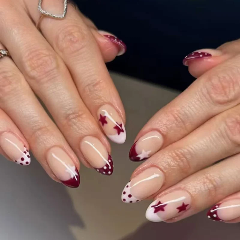 Künstlerisches Stern- und Punkt-Nagelkunst-Set