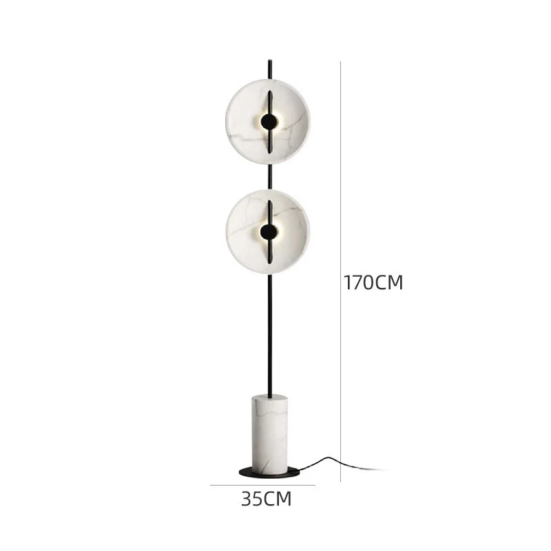 Moderne Doppel-Sphären-Stehlampe
