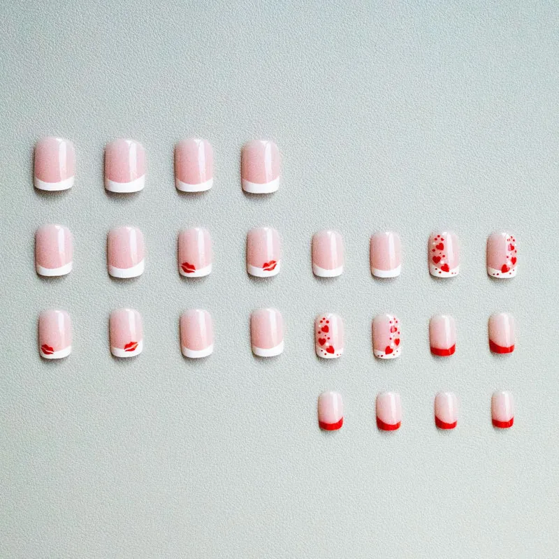 Kreatives Kiss-inspiriertes Nagelkunst-Set