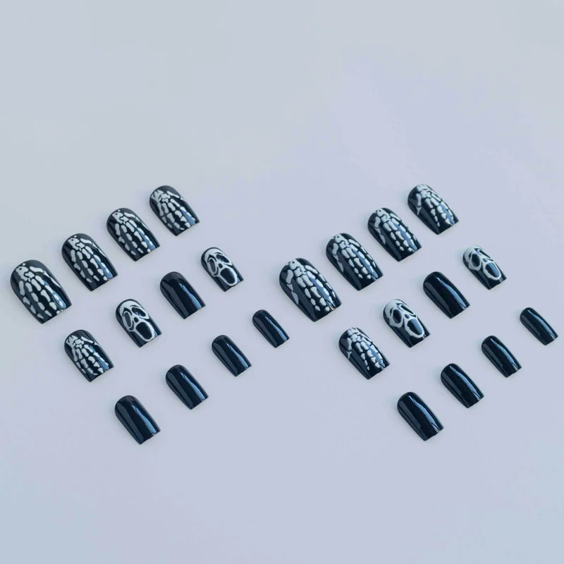Künstlerisches Skelett Nagelkunstset