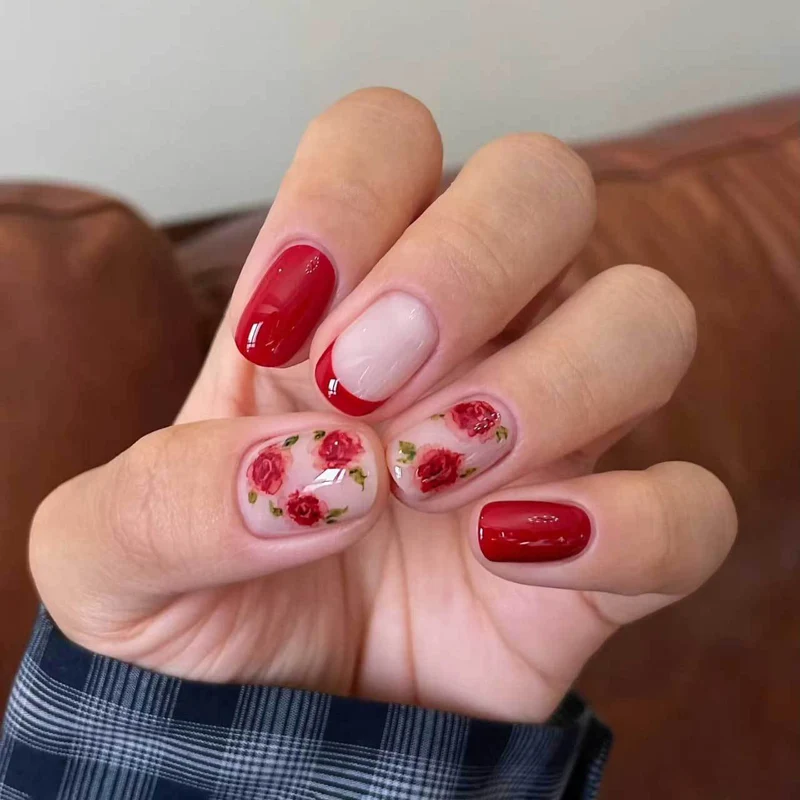 Künstlerisches Blumen Gel Nagel Kunst Set