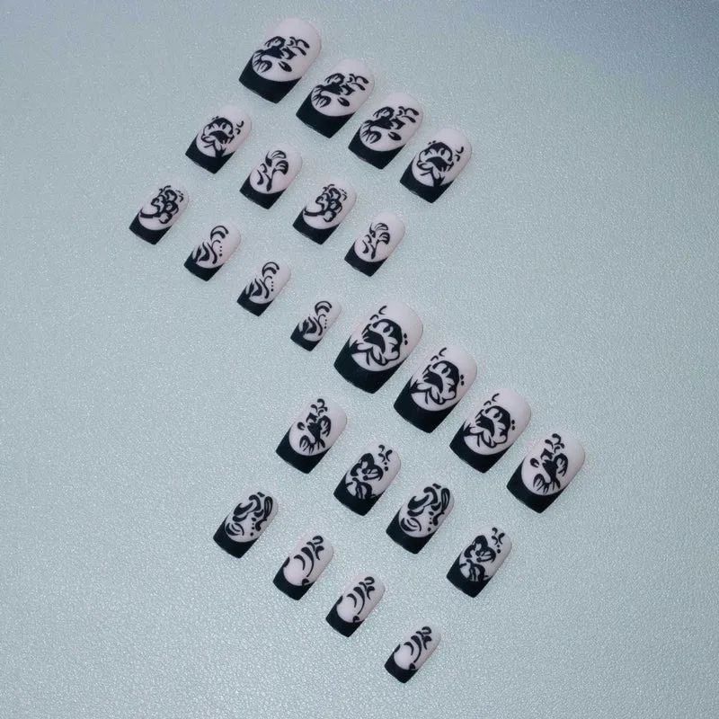 Künstlerisches Floral-Design Acryl-Nagelkunst-Set