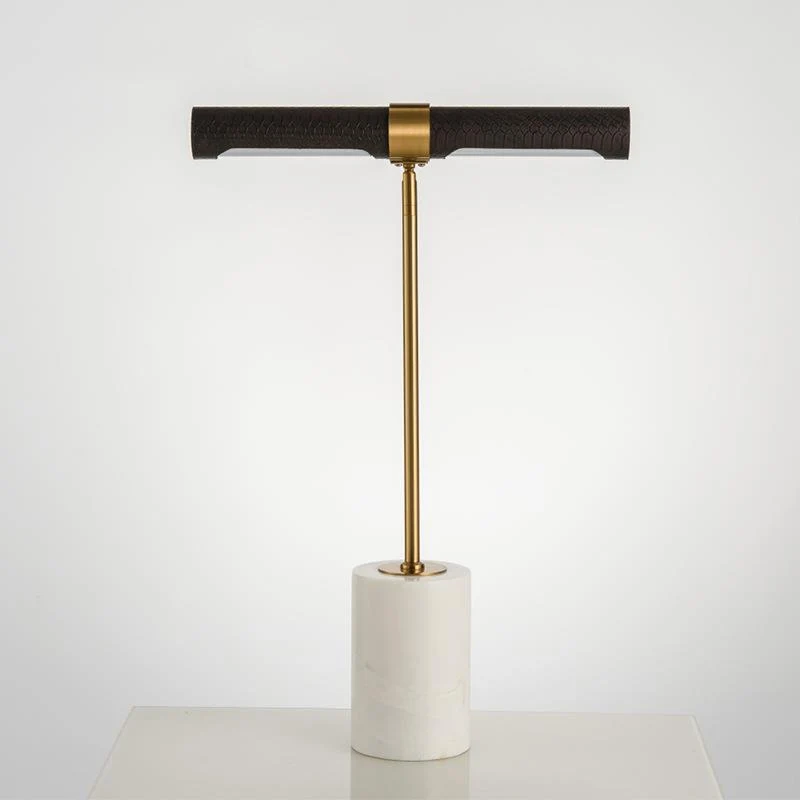 Moderne Marmor- und Messing-Stehlampe
