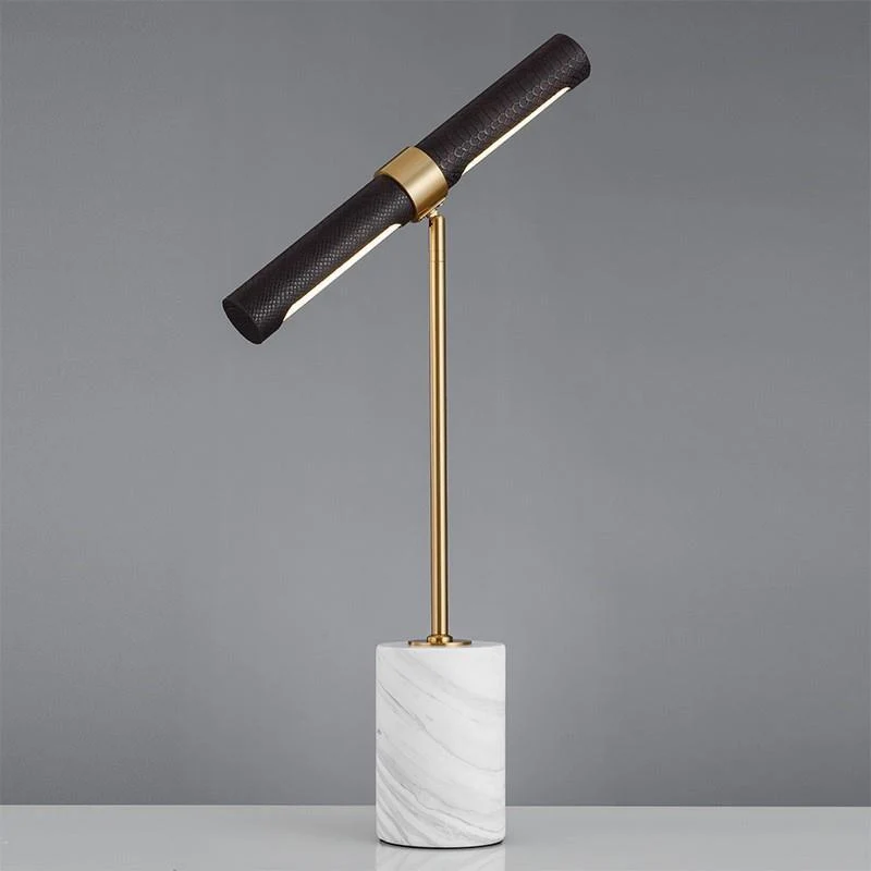 Moderne Marmor- und Messing-Stehlampe