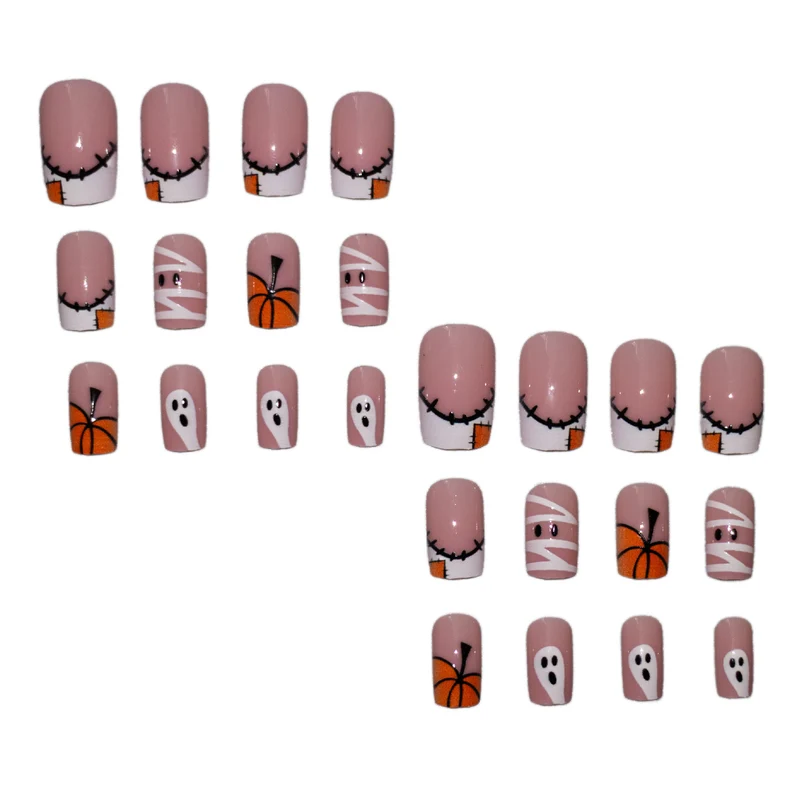 Künstlerisches Halloween-Themen-Nagelset