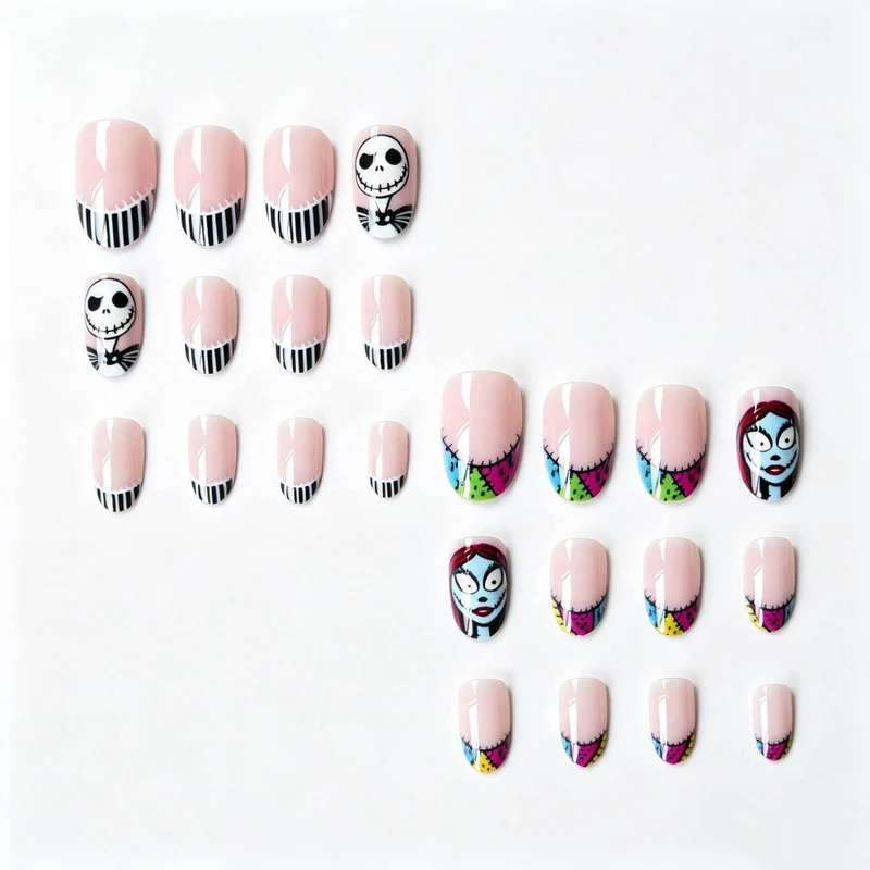 Künstlerisches von Halloween inspiriertes Nagelkunstset