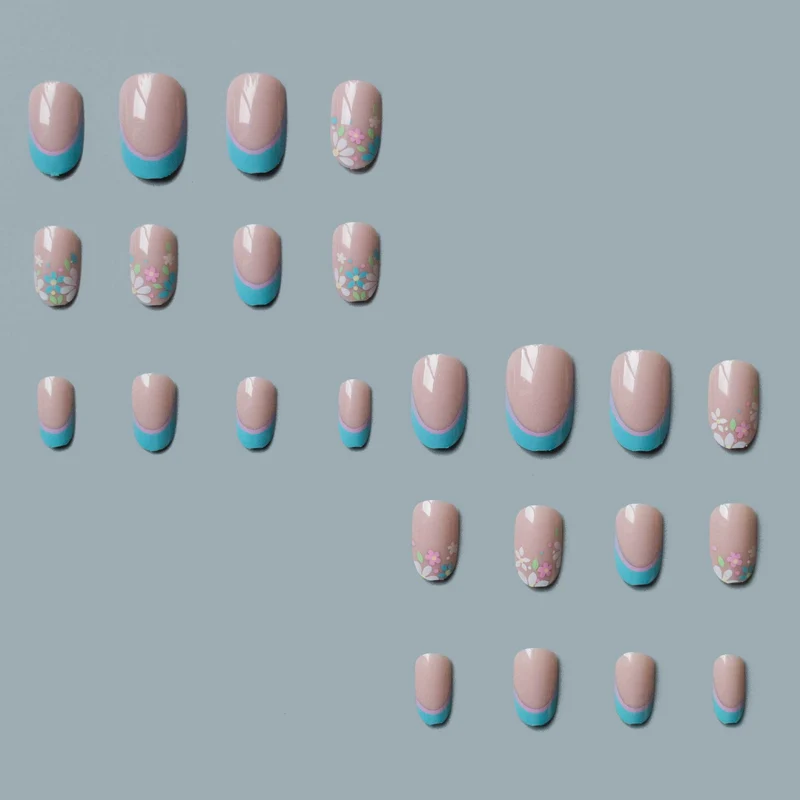 Künstlerisches Floral- und Geometrisches Nagelkunst-Design-Kit