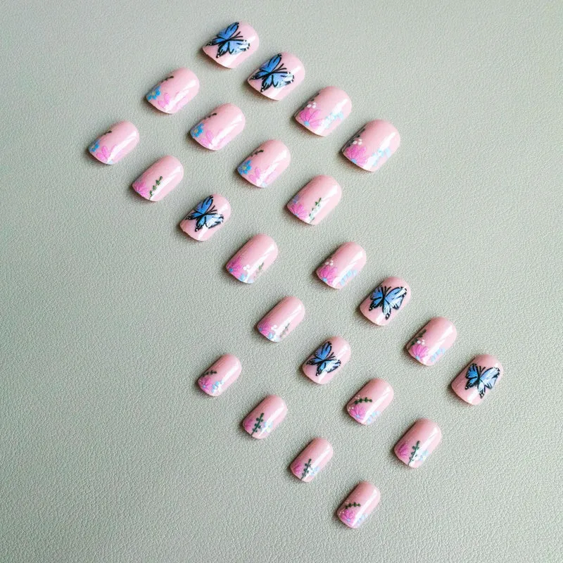 Künstlerisches Blumen- und Schmetterlings-Nail Art Set