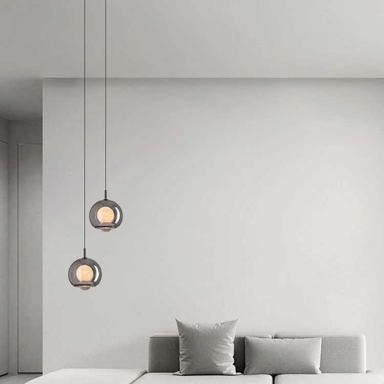 Moderne Glas Globus Pendelleuchte