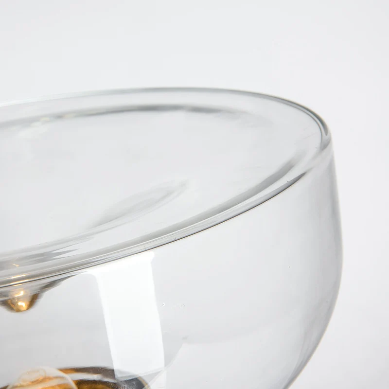 Moderne Glas Akzent Tischlampe mit goldener Basis