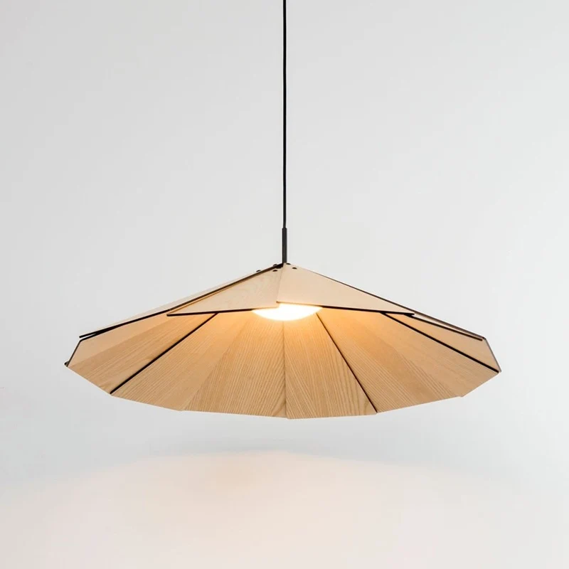 Moderne geometrische Holzhängelampe
