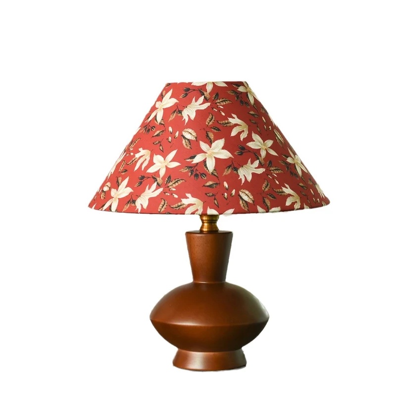 Blumenmuster Tischlampe