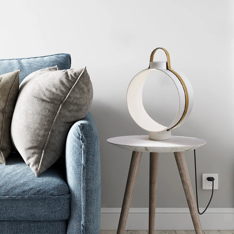Moderne Kreisförmige Tragbare Tischlampe