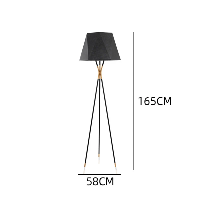 Moderne geometrische Stehlampe mit Dreibeinbasis