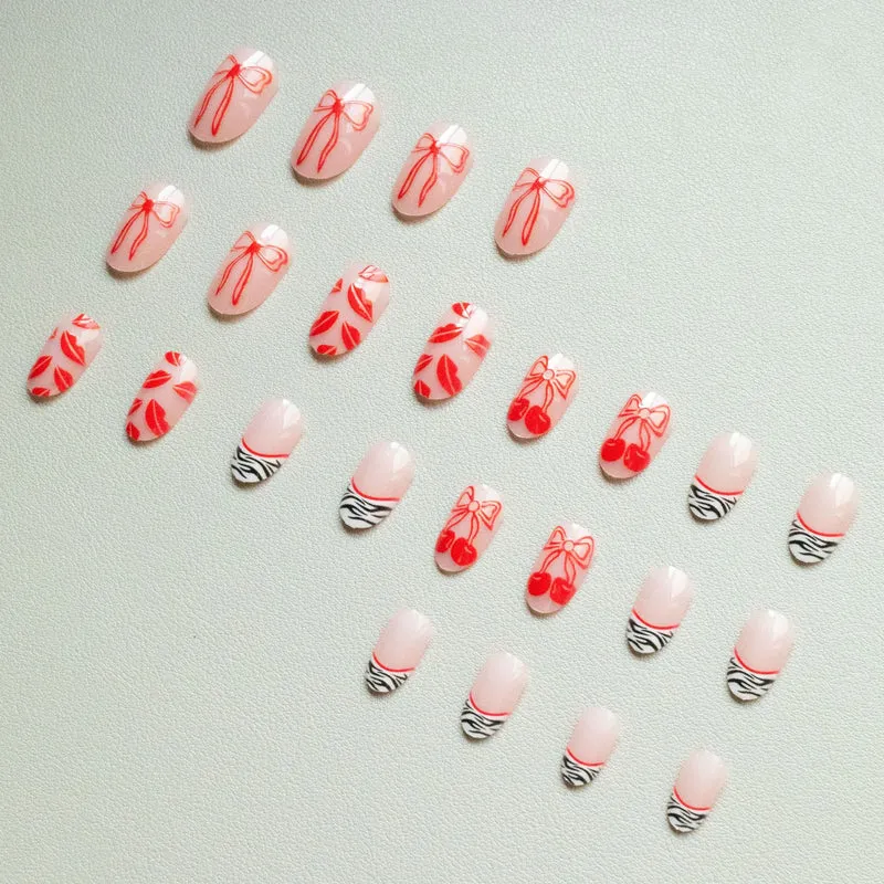 Künstlerisches Schleifen- und Kuss-Nagelkunst-Set