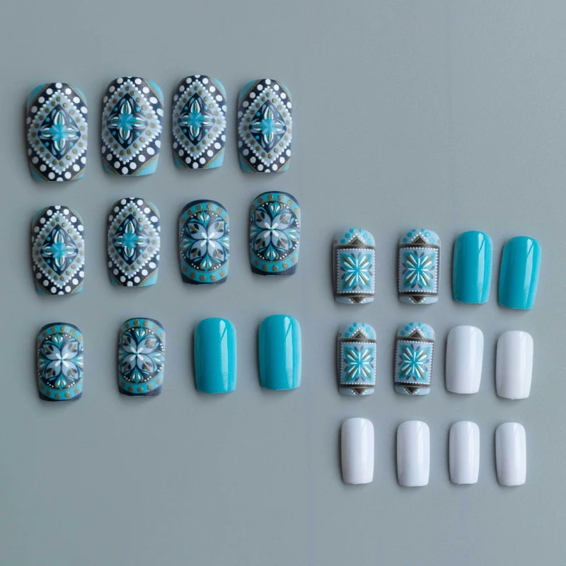 Künstlerisches Boho Nagelkunst Set