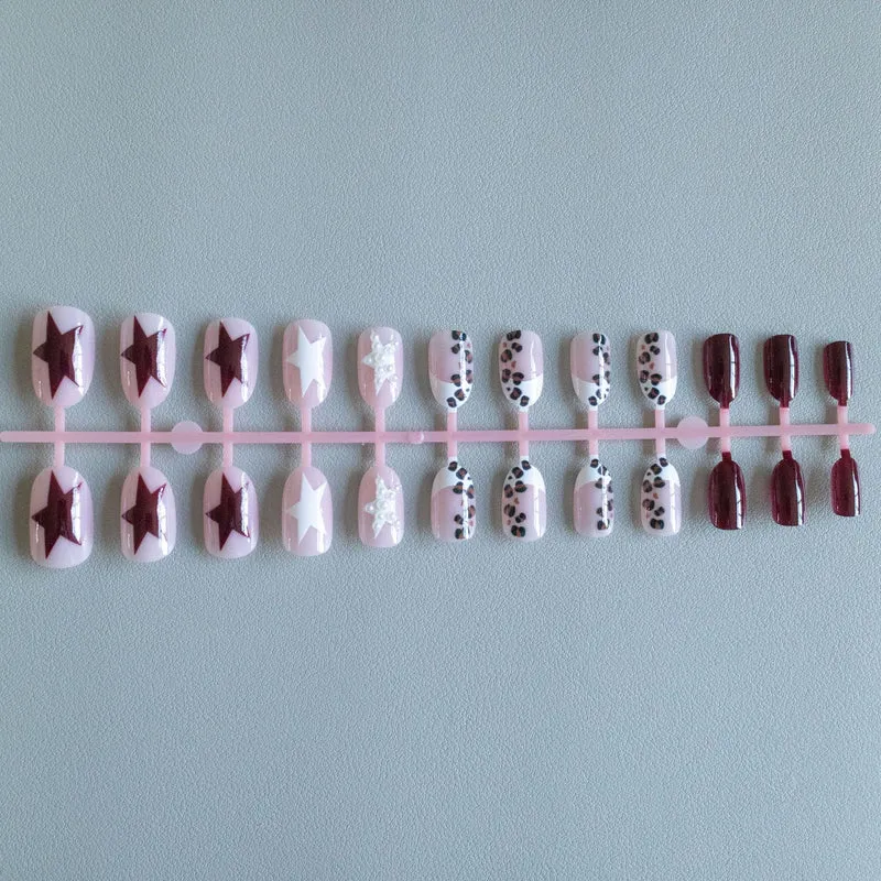 Künstlerisches Tierdruck Acryl Nagelkunst Set