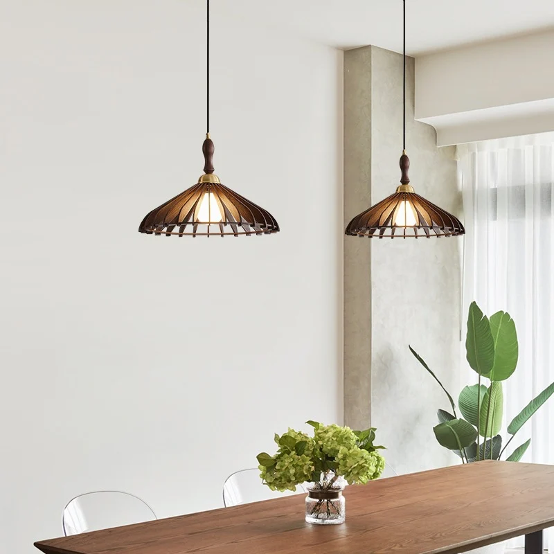 Künstlerische Holz Pendelleuchte