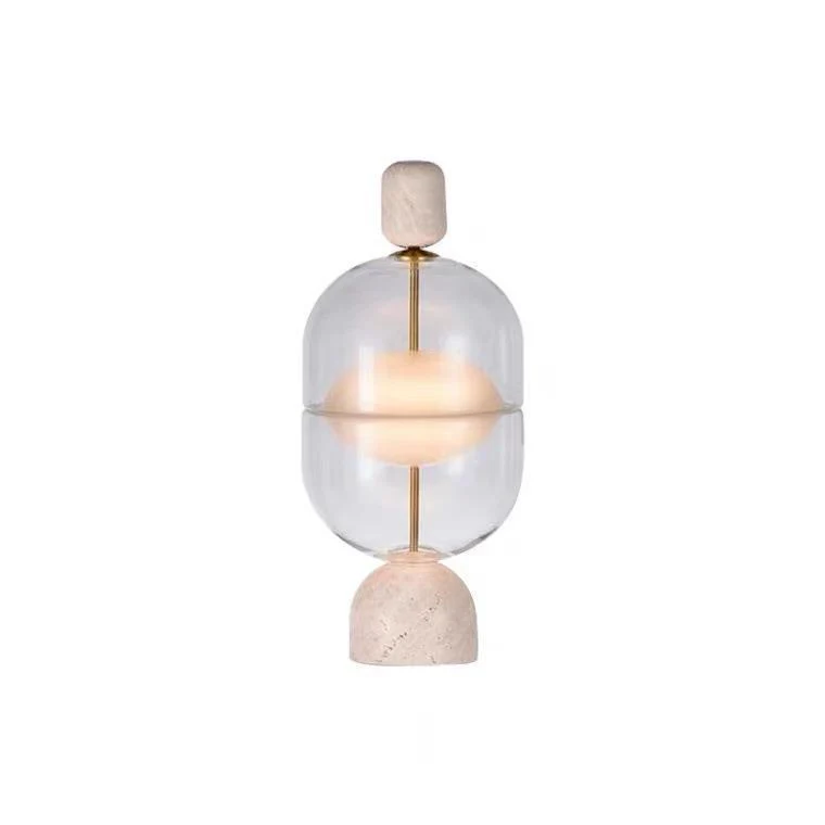 Minimalistische Glas- und Metall-Stehlampe