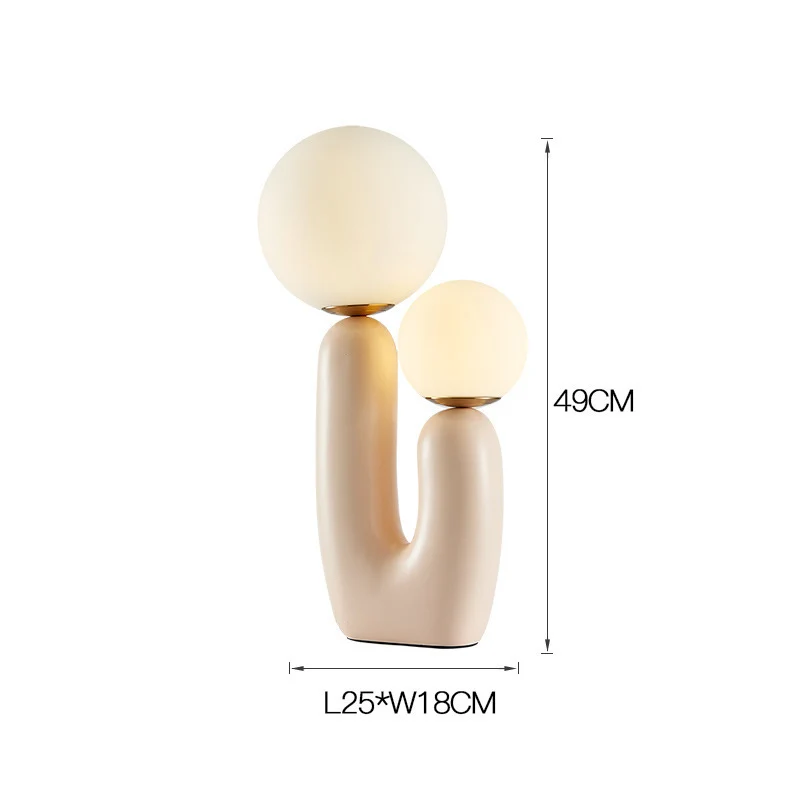 Künstlerische Tischlampe mit dualem Globusdesign