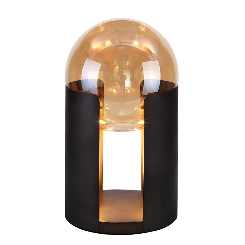 Künstlerische Glastischlampe mit modernem Design
