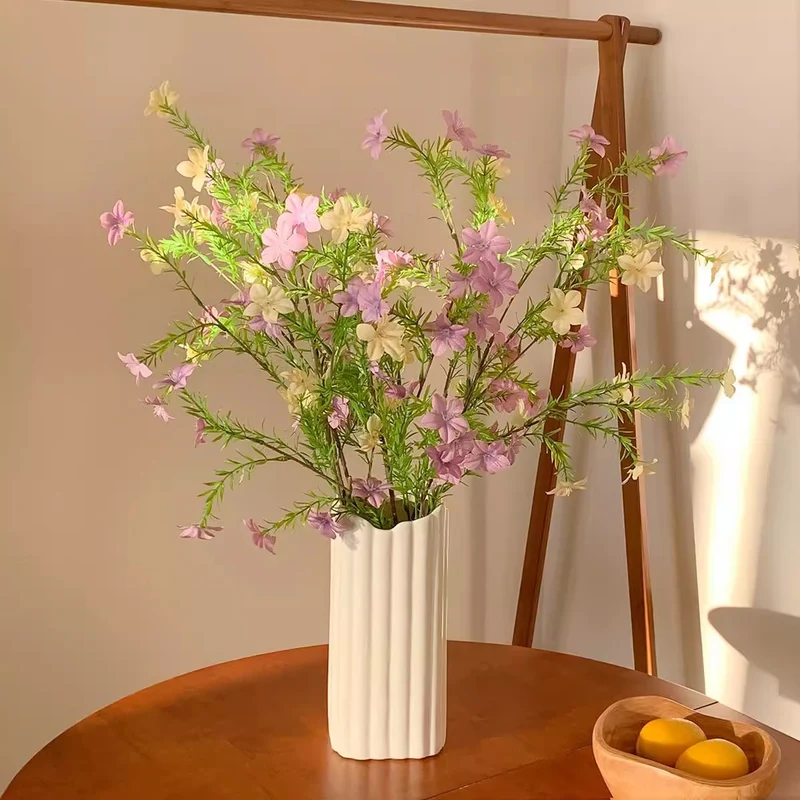 Elegante strukturierte Keram blumen vase