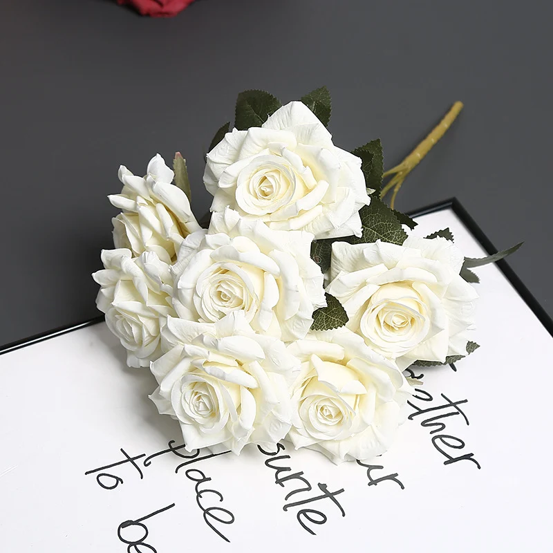 Premium Künstlicher Blumenkopf Rosenstrauß