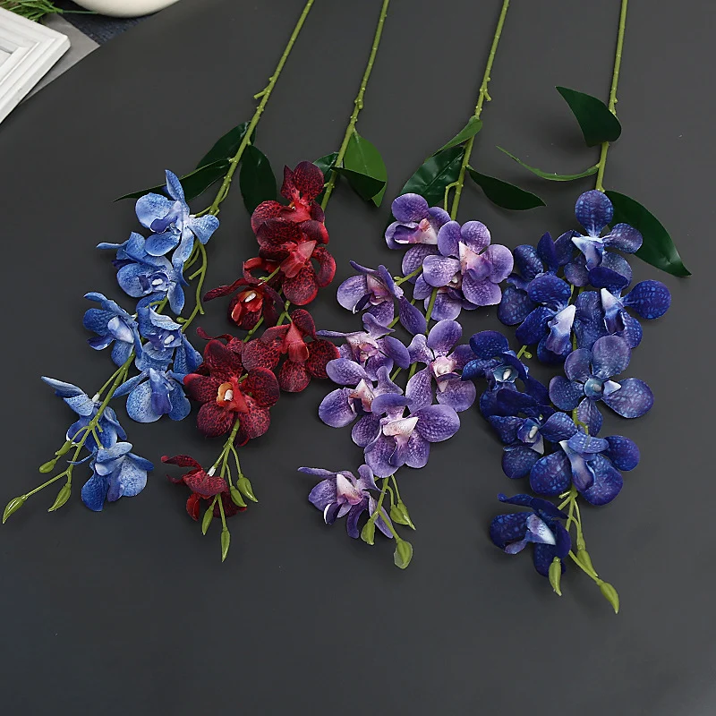 Elegante Faux-Orchideenstängel für die Heimdekoration
