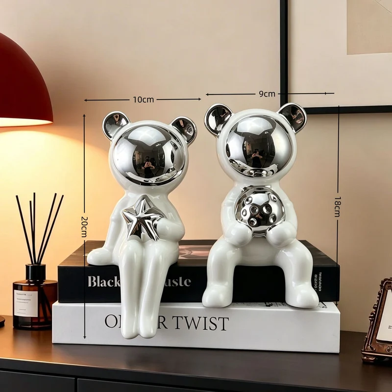 Dekorative Bärenstatue für die Wohnkultur-Darstellung