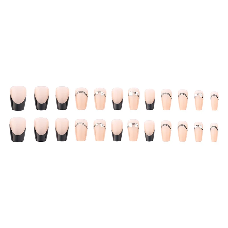 Dekoratives Press-On-Nagelset mit elegantem Design