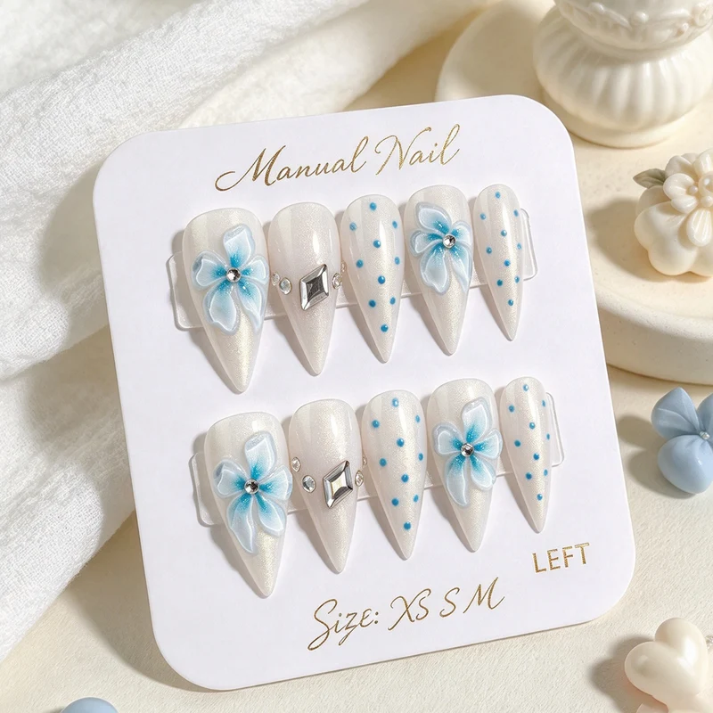 Blumendesign Druck-Nägel Set