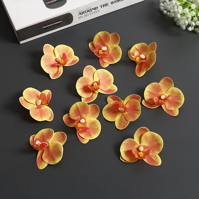 Künstliche Orchideenblütenakzente für die Wohnkultur